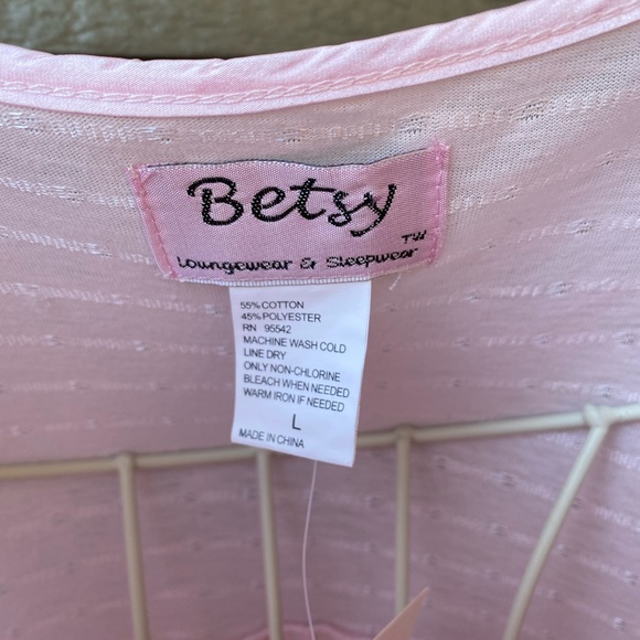 Betsy Vintage nightgown sleepwear pink Large - Picture 9 of 12